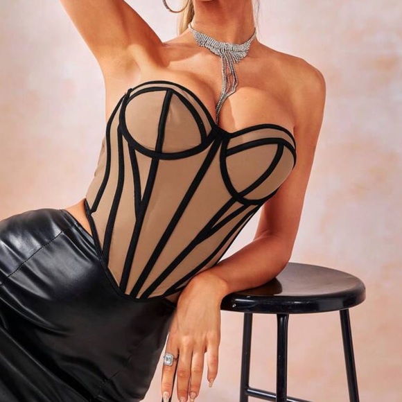 Luxe sexy bustier bralette crop top - Picture 2 of 7